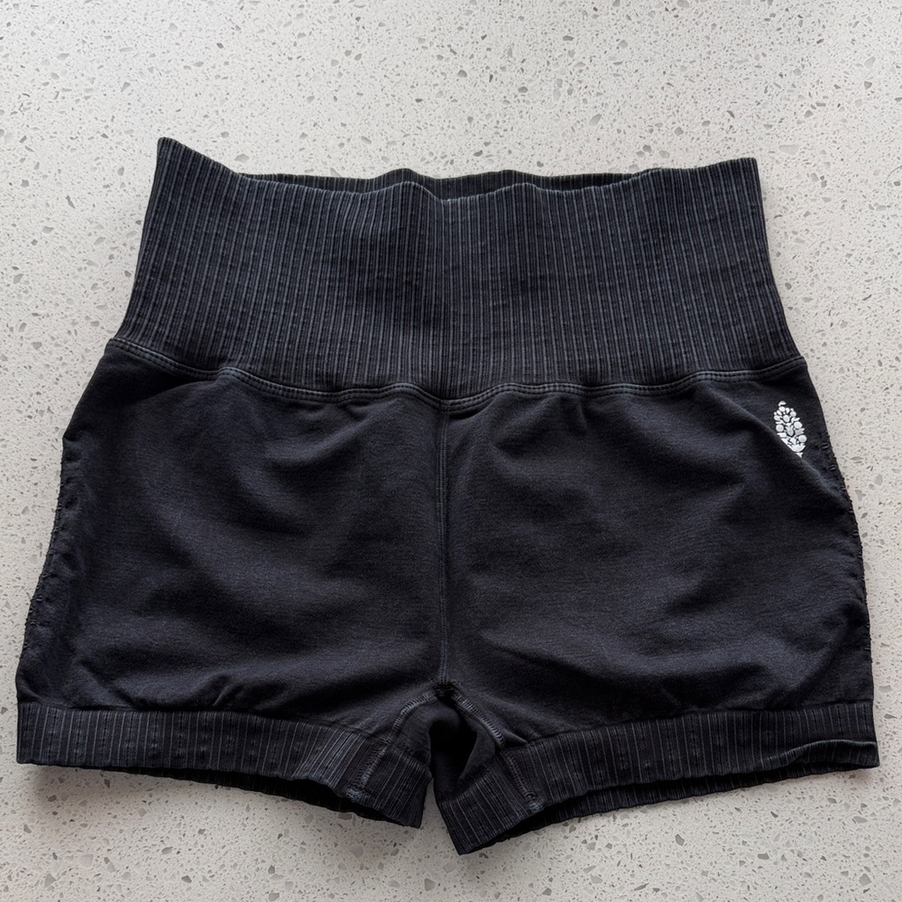 FP Movement by Free People Good Karma Shorts in washed black